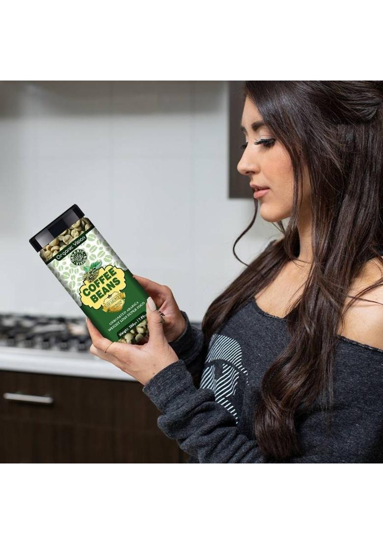 Organicvison Green Coffee Beans For Weight Loss (Unroasted Arabica Beans) Coffee Beans (200 G)