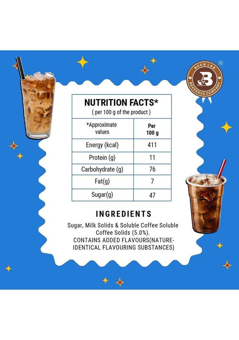 Brew Lab All In One Instant Ice Coffee | Perfect Blend Of Coffee Beans | Instant Coffee (1 Kg, Pure Flavoured)