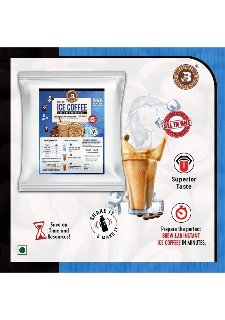 Brew Lab All In One Instant Ice Coffee | Perfect Blend Of Coffee Beans | Instant Coffee (1 Kg, Pure Flavoured)