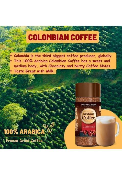 Toffee Coffee Roasters Colombia Speciality Instant Coffee | 100% Arabica | Ready In Seconds | Instant Coffee (100 G, Nut, Chocolate Flavoured)