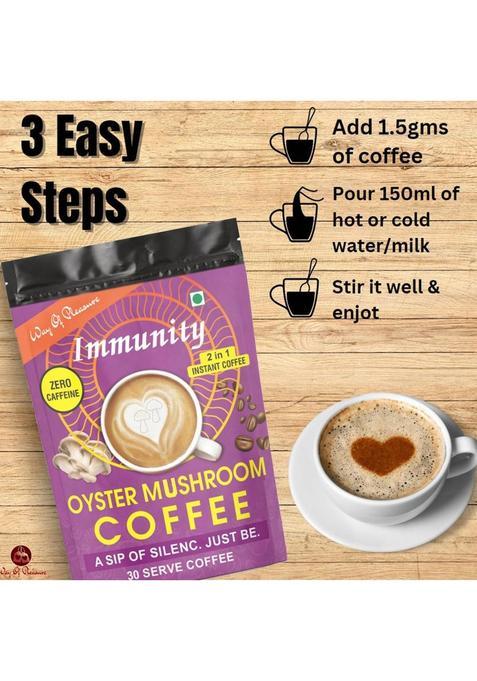 Way Of Pleasure Oyster Mushroom Premix Made With Oyster Mushroom Extract Caffeine Free Coffee Instant Coffee (50 G, Green Coffee Flavoured)