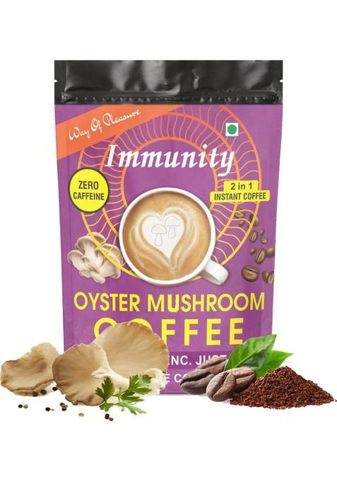 Way Of Pleasure Oyster Mushroom Premix Made With Oyster Mushroom Extract Caffeine Free Coffee Instant Coffee (50 G, Green Coffee Flavoured)