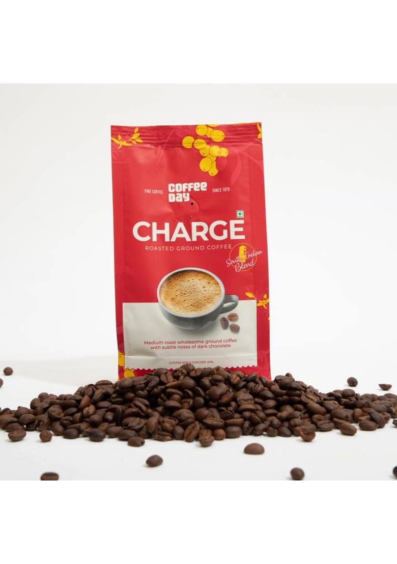 Café Coffee Day Cafe Coffee Day Charge Coffee Powder (60% Coffee 40% Chicory) Roast & Ground Coffee (4 X 200 G)