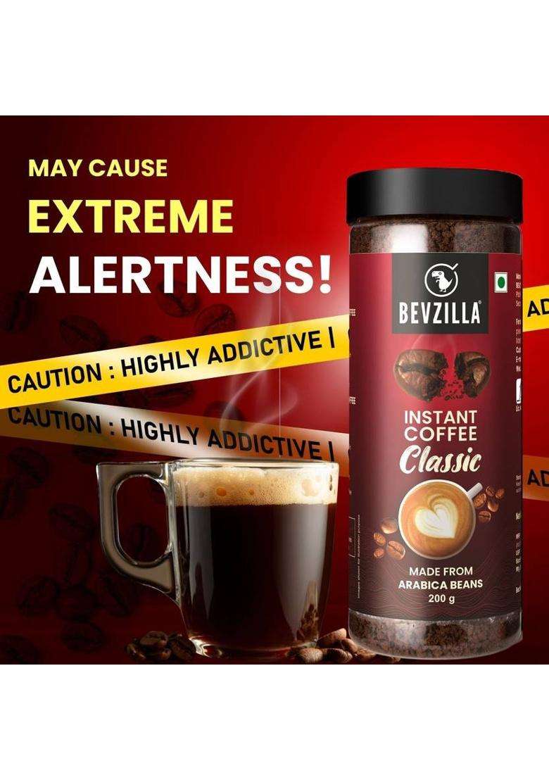 Bevzilla Pack Of 2 Classic Coffee Powder|Hot & Cold Instant Coffee&nbsp;&nbsp;(2 X 200 G) - Indya