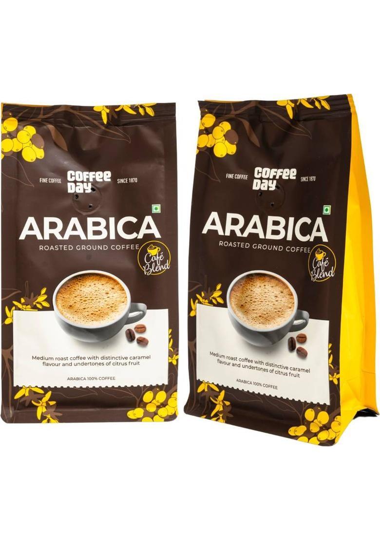 Cafe Coffee Day Arabica Coffee Powder (100% Pure Coffee, Light To Medium Roast) Ground Coffee Filter Coffee (4 X 200 G)