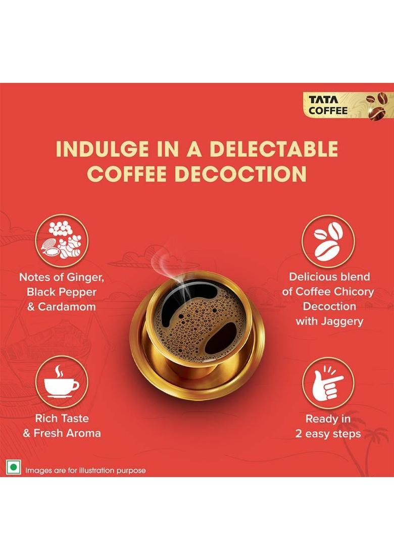 Tata Coffee Chukku Kaapi Decoction Liquid, Easy To Make Filter Coffee (200 Ml, Cardamom, Ginger Flavoured)