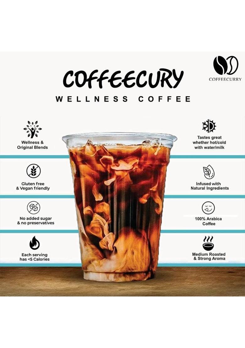 Teacurry Masala Coffee (50G) With Traditional Spices For Immunity | Coffeecurry Instant Coffee (50 G, Ginger, Cinnamon, Spices Flavoured)