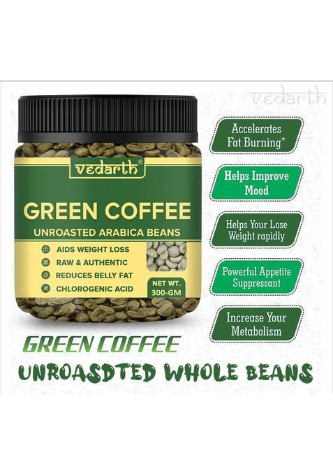Vedarth Organics Premium Green Coffee Beans Helps In Weight Loss -300Gram Coffee Beans (300 G, Green Coffee Flavoured)