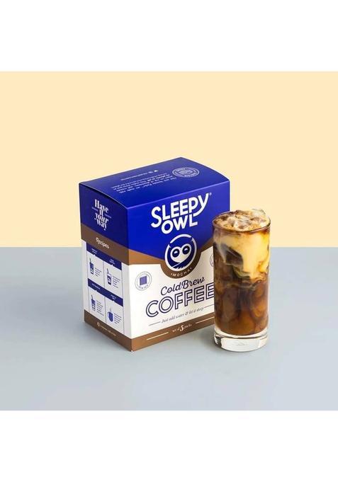 Sleepy Owl Owl Coffee Mocha Cold Brew | 5 Brew Packs | 3 Step Brew