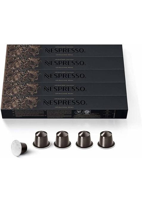 Nespresso Ispirazione Roma Intenso, 50 Count Coffee Pods Roast & Ground Coffee&nbsp;&nbsp;(5 X 50 G)