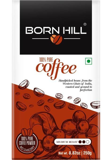Born Hill Coffee Powder | 0% Chicory | 100% Natural | Roast & Ground Coffee (250 G)