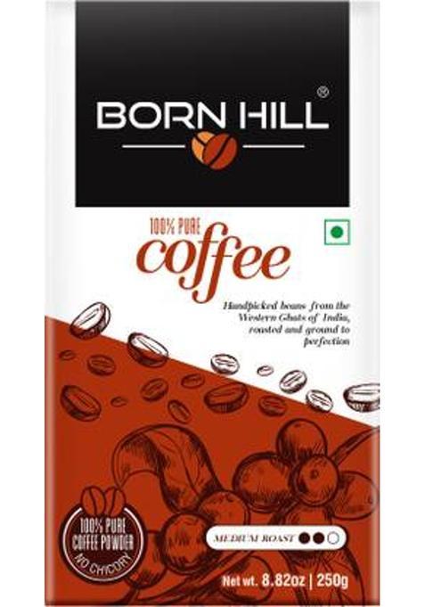 Born Hill Coffee Powder | 0% Chicory | 100% Natural | Roast & Ground Coffee (250 G)