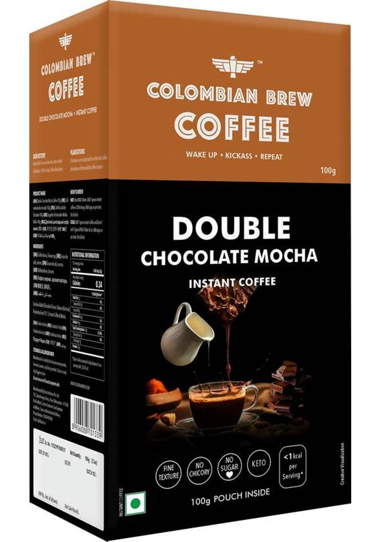 Colombian Brew Double Chocolate Mocha Instant Coffee (100 G, Hazelnut Flavoured)