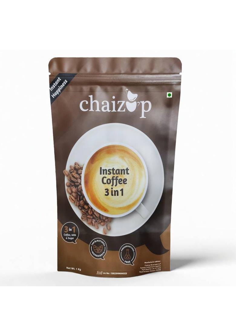 Chaizup Premix Coffee | Instant Premix Coffee Pouch (1 Kg) | Make Coffee In 1 Min Instant Coffee (1 Kg, Pure Flavoured)