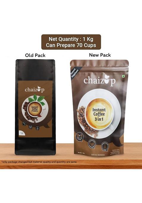 Chaizup Premix Coffee | Instant Premix Coffee Pouch (1 Kg) | Make Coffee In 1 Min Instant Coffee (1 Kg, Pure Flavoured)