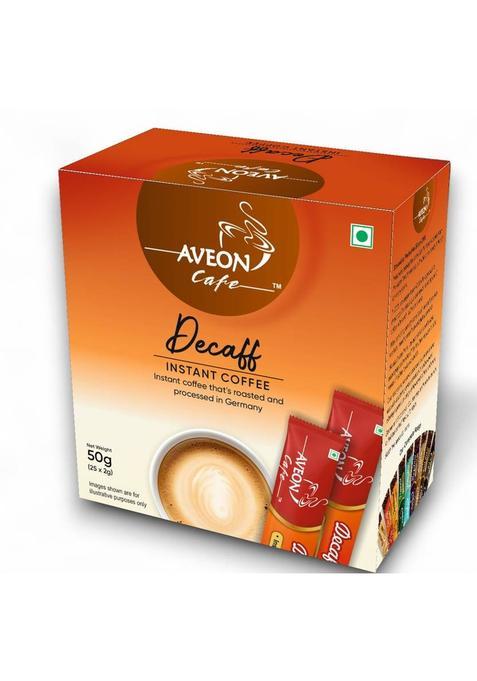 Aveon Cafe Decaf Sachet-25 Instant Coffee (50 G, Pure Flavoured)