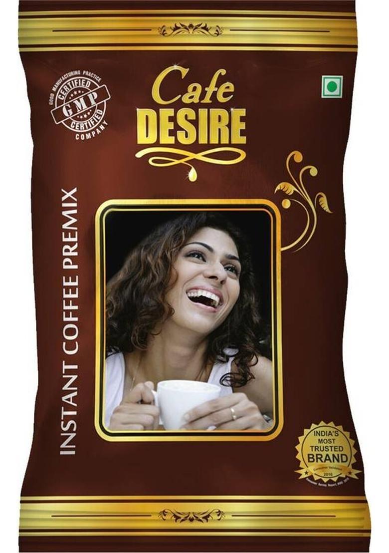 Cafe Desire Instant Coffee Premix (1 Kg) | Milk Not Required | Gmp Certified | Rich Taste As Home-Made | For Manual Use – Just Hot Water | Suitable For All Vending Machines | 3 In 1 Coffee | Makes 90 Cups Per Kg | Instant Coffee (1 Kg, Chicory Flavoured)