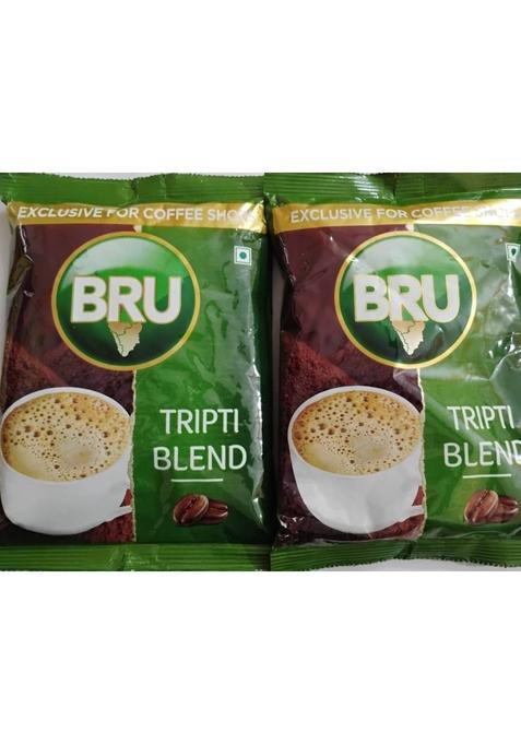 Bru Tripti Blend Coffee Powder Pack Of 2 (Each 200G) Instant Coffee (2 X 200 G, Chicory Flavoured)