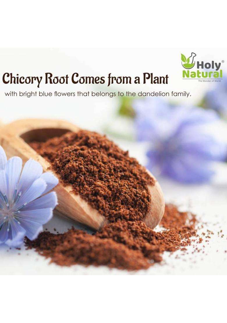 Holy Natural Chicory Root Powder - 400Gm, Substitute Of Coffee, Sugar Free, Pure And Natural Roast & Ground Coffee&nbsp;&nbsp;(400 G, Chicory Flavoured) - Indya