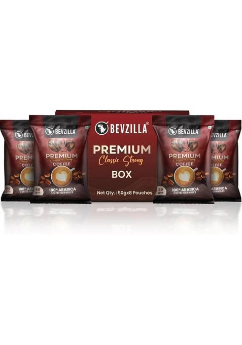 Bevzilla Pack Of 8 Classic Strong Premium Coffee Powder (400 Grams) Instant Coffee&nbsp;&nbsp;(8 X 50 G)