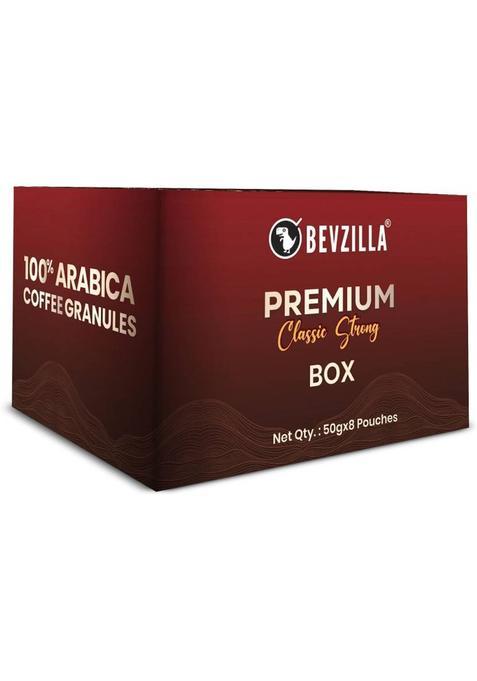 Bevzilla Pack Of 8 Classic Strong Premium Coffee Powder (400 Grams) Instant Coffee (8 X 50 G)