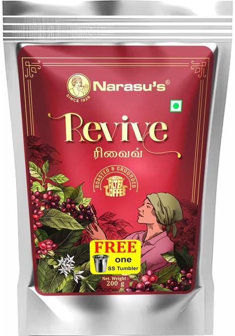 Narasu'S Revive Roasted Grounded Filter Coffee Roast & Ground Coffee&nbsp;&nbsp;(200 G)