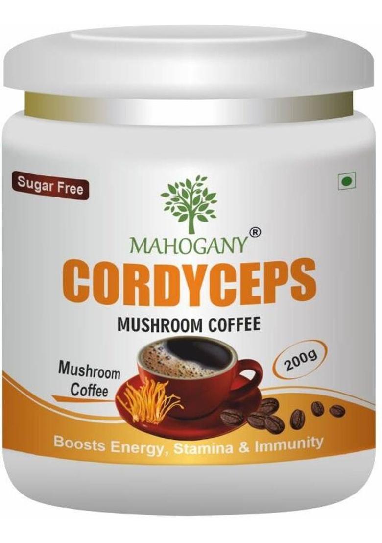 Mahogany Cordyceps Mushroom Mix Coffee- Boosts Energy, Stamina And Immunity Instant Coffee (200 G)