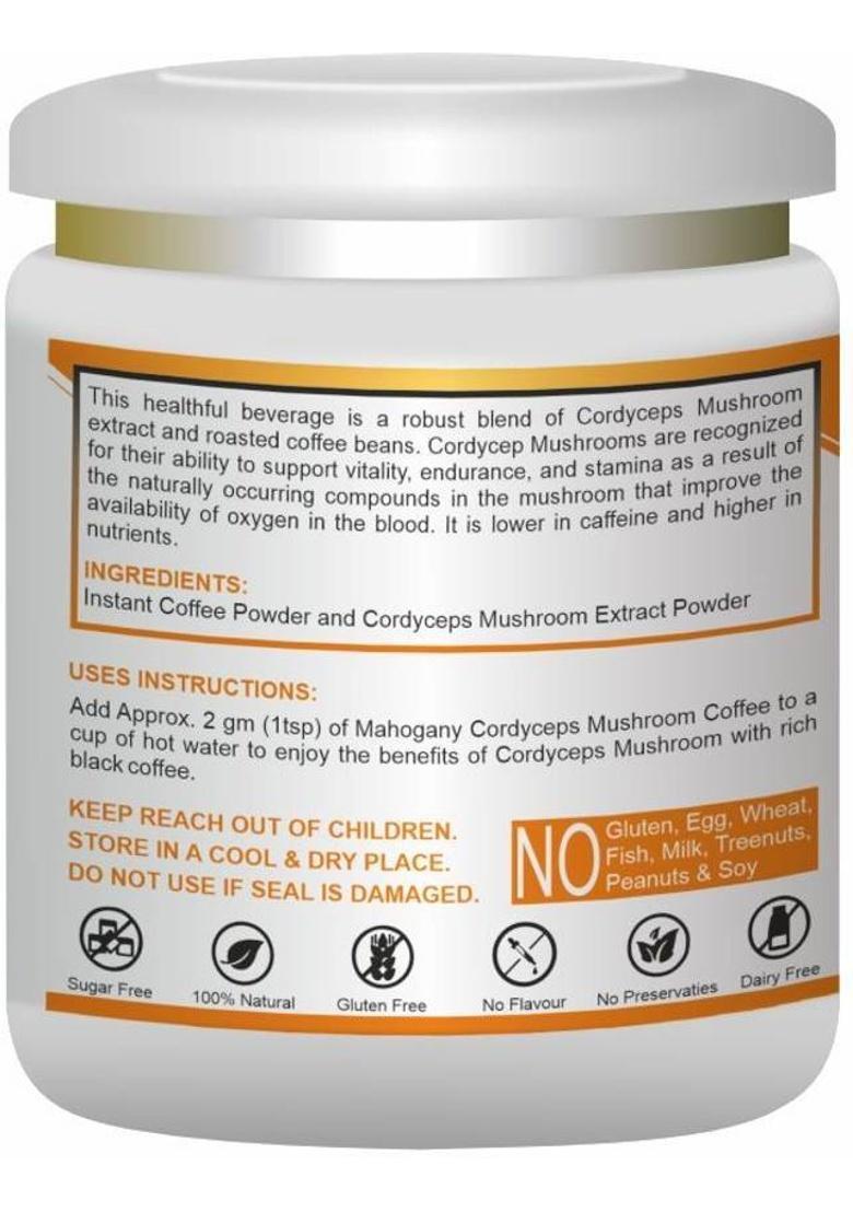 Mahogany Cordyceps Mushroom Mix Coffee- Boosts Energy, Stamina And Immunity Instant Coffee (200 G)