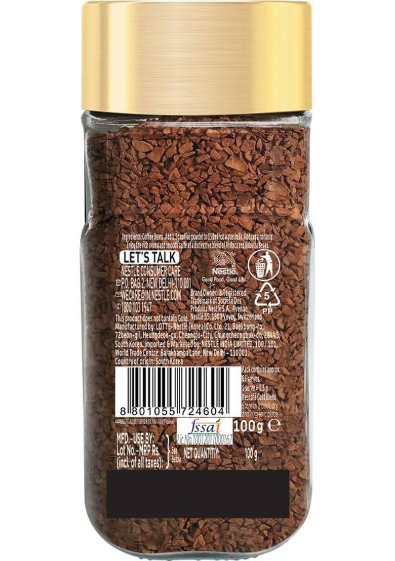 Nescafe Gold Rich And Smooth Coffee Powder Glass Jar Instant Coffee (100 G)