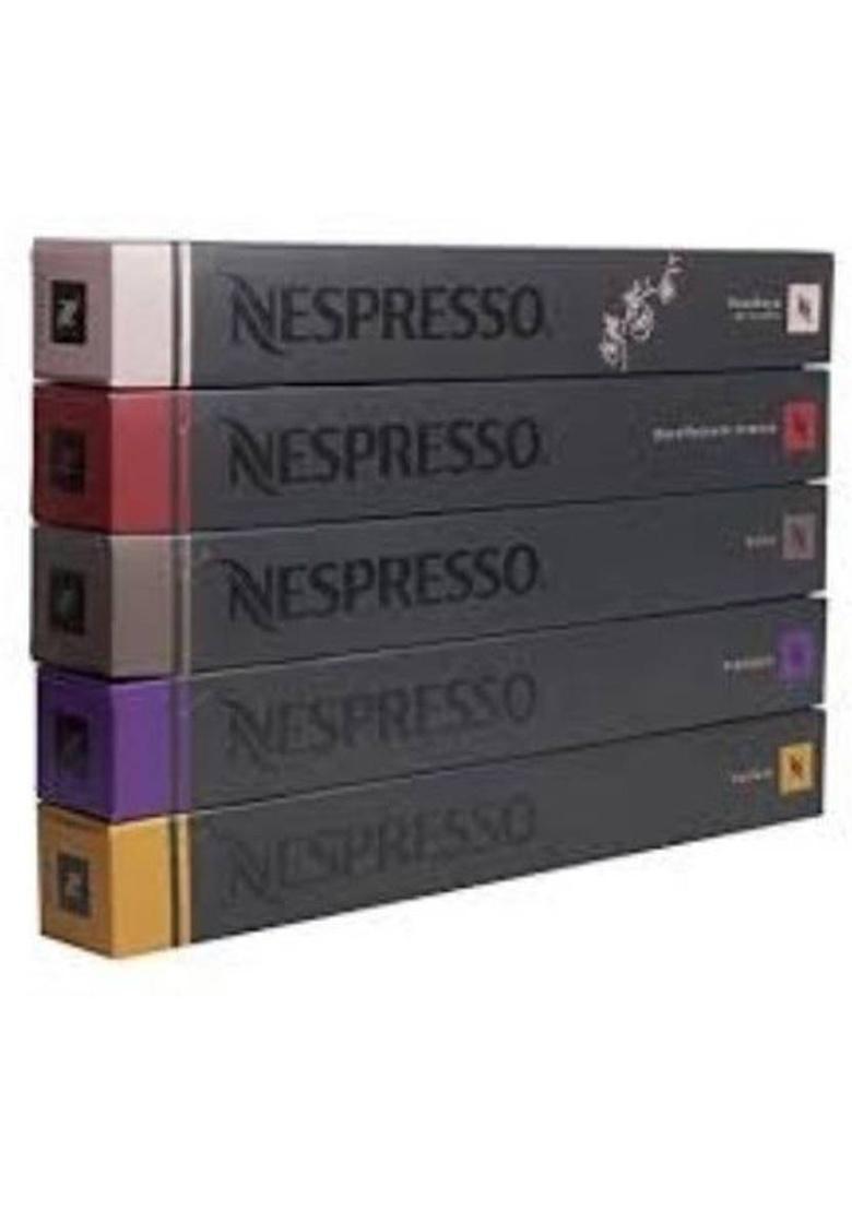 Nespresso Latte Pack Capsules Roast & Ground Coffee (5 X 50 G, Chocolate Flavoured)