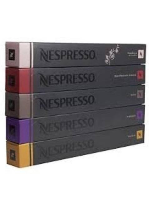 Nespresso Latte Pack Capsules Roast & Ground Coffee (5 X 50 G, Chocolate Flavoured)