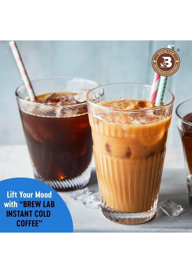 Brew Lab All In One Instant Cold Coffee Premix | Natural Cold Coffee Premix | Instant Coffee (1 Kg, Pure Flavoured)