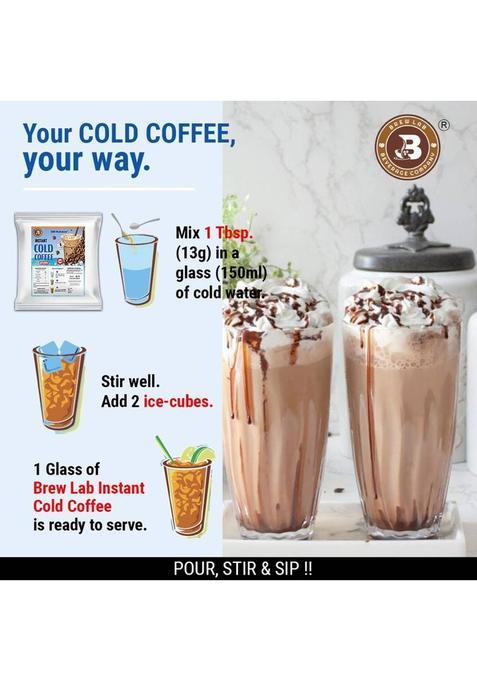 Brew Lab All In One Instant Cold Coffee Premix | Natural Cold Coffee Premix | Instant Coffee (1 Kg, Pure Flavoured)