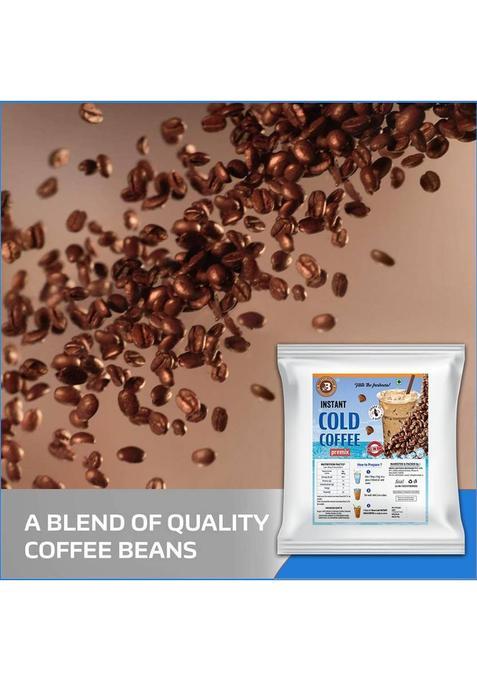 Brew Lab All In One Instant Cold Coffee Premix | Natural Cold Coffee Premix | Instant Coffee (1 Kg, Pure Flavoured)