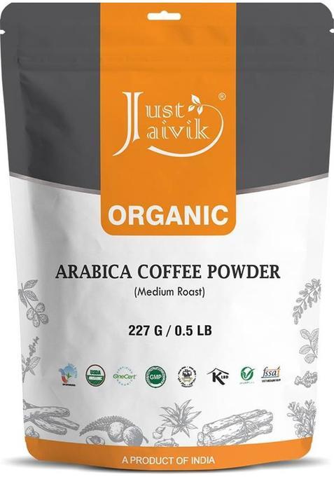 Just Jaivik Organic Arabica Coffee Powder Roast & Ground Coffee&nbsp;&nbsp;(227 G, Pure Flavoured)