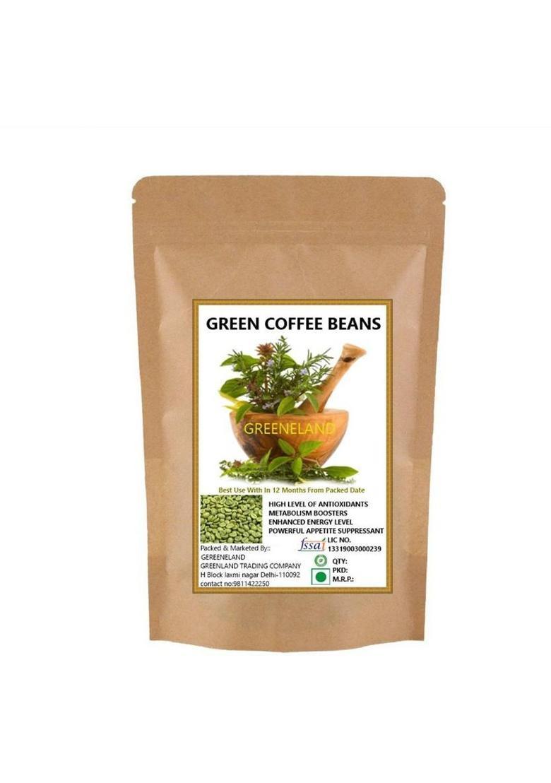 Greeneland Green Coffee Beans For Weight Management Roast & Ground Coffee (100 G, Green Coffee Flavoured)