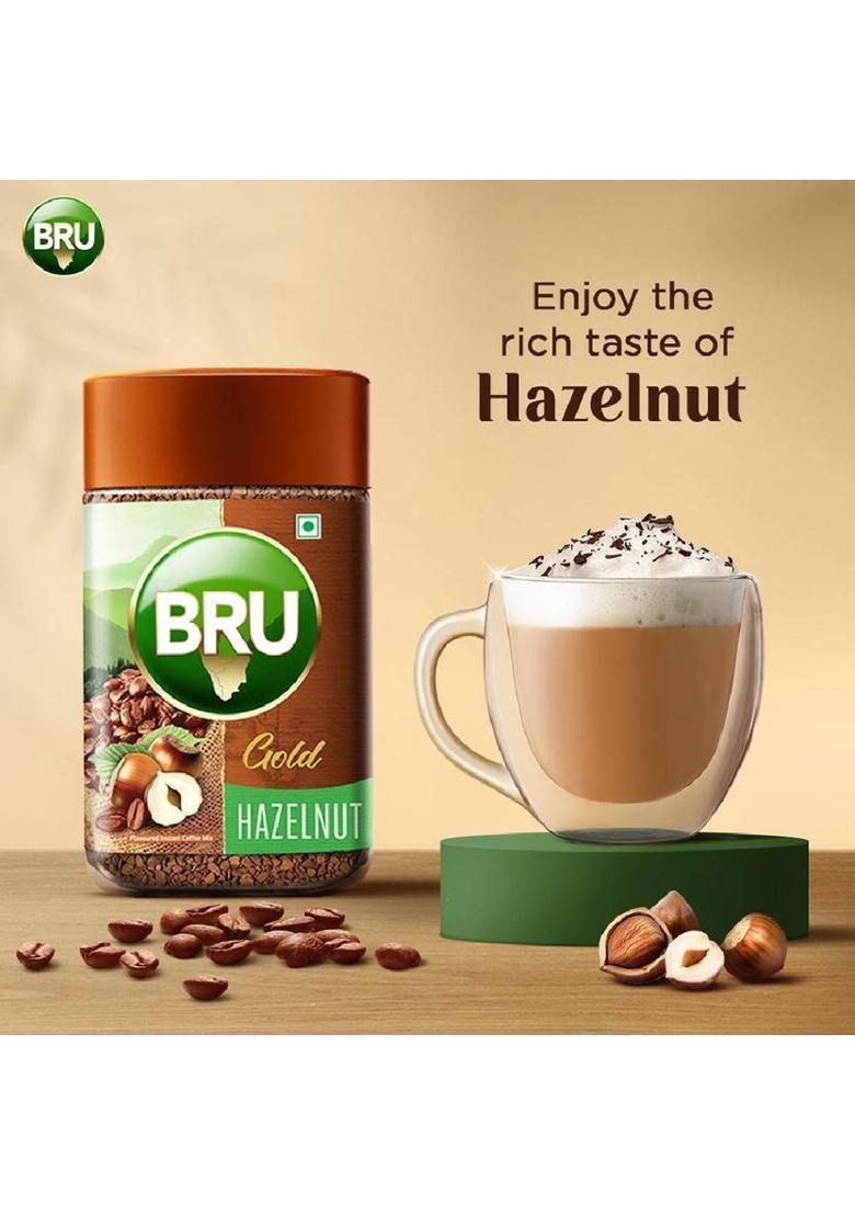 Bru Gold Freeze Dried Hazelnut 100Gm Instant Coffee (100 G, Hazelnut Flavoured)