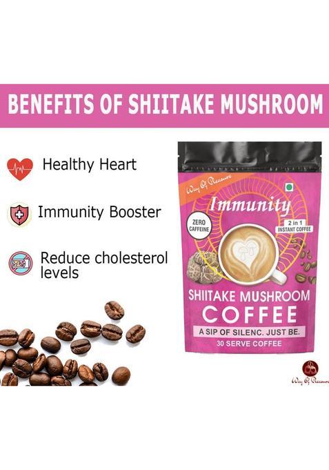 Way Of Pleasure Shiitake Mushroom Coffee Premix Zero Caffeine Healthy Heart |Control Cholesterol Instant Coffee (50 G)