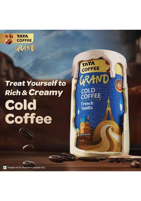 Tata Coffee Grand Ready To Drink Cold Coffee, French Vanilla Cold Brew Coffee (180 Ml, French Vanilla Flavoured)