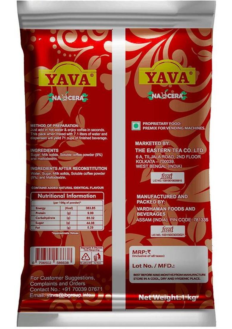 Yava Instant Coffee Premix For Vending Machines (1 Kg) Instant Coffee (1 Kg)
