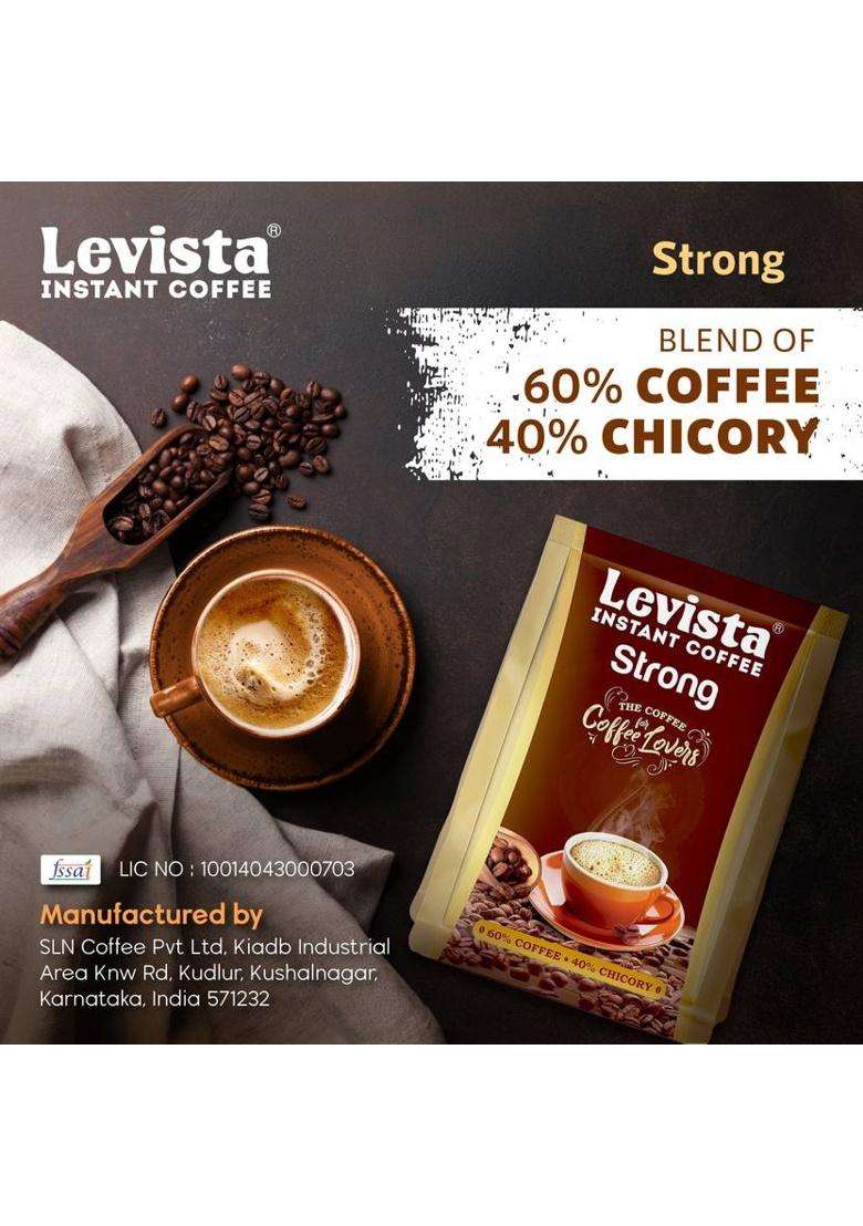 Levista Strong Chocory Mix 60:40 Instant Coffee&nbsp;&nbsp;(100 G, Chicory Flavoured) - Indya