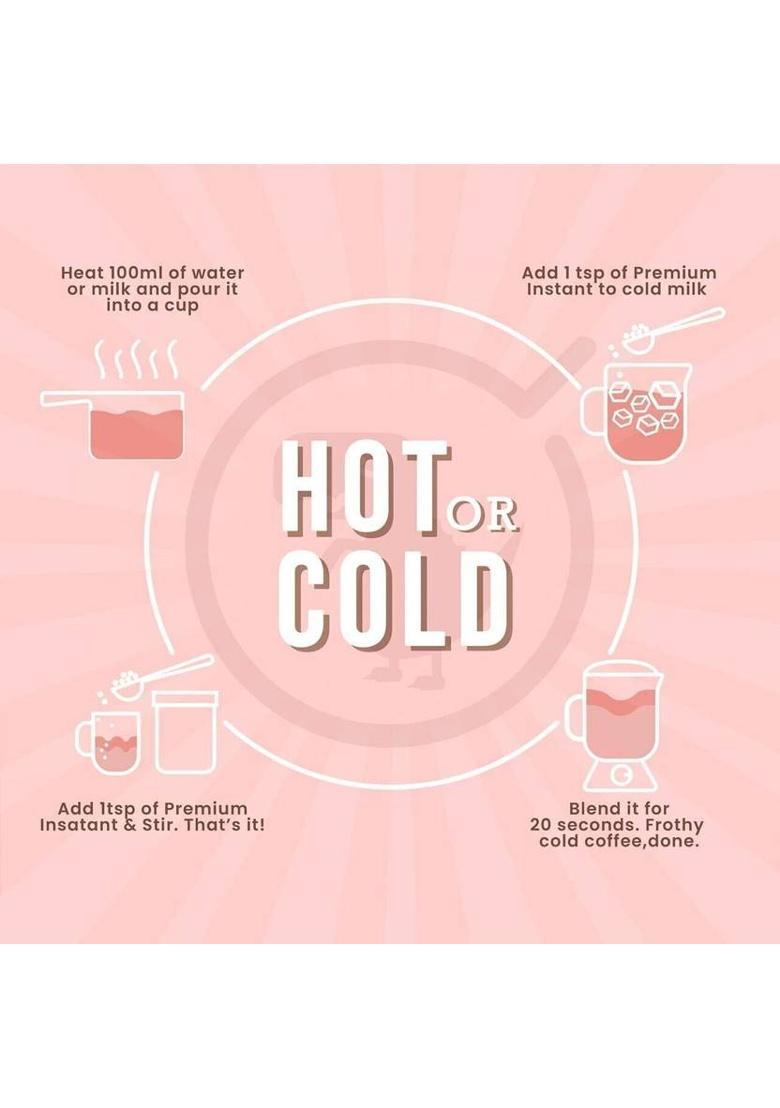 Bevzilla 75 Grams Vanilla Flavoured Instant Coffee Powder| Hot & Cold Instant Coffee (75 G, Vanilla Flavoured)