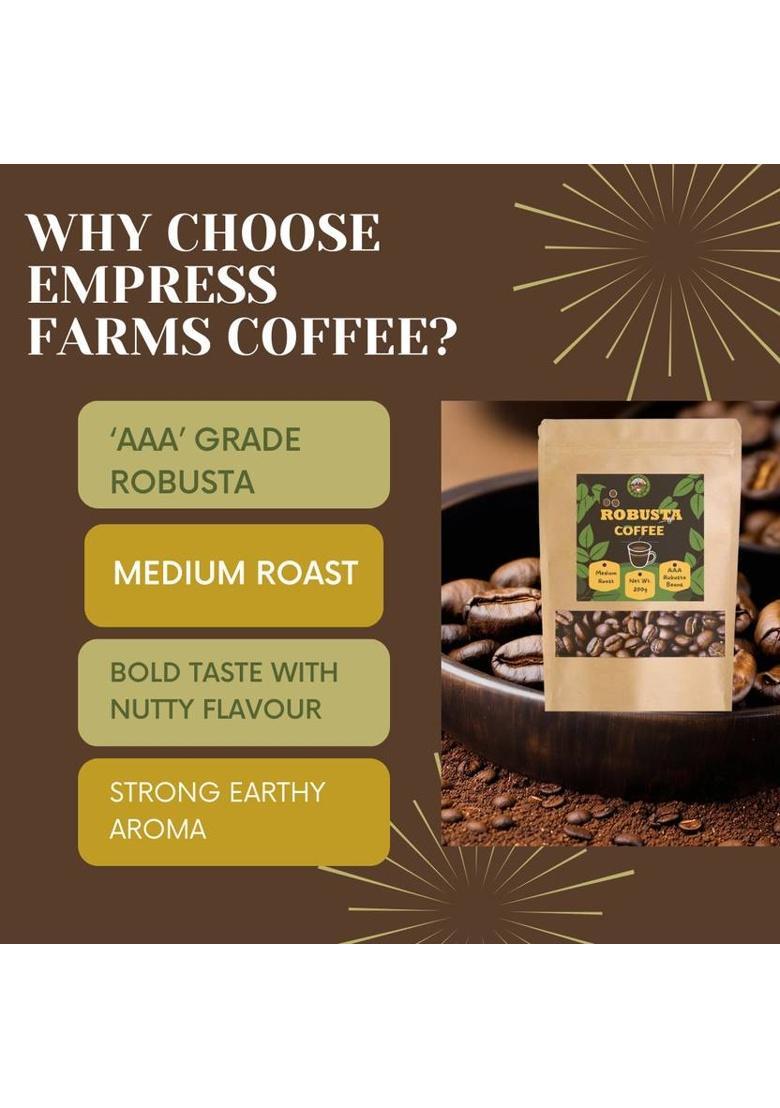 Empress Farms Roasted Coffee Beans I 100% Robusta