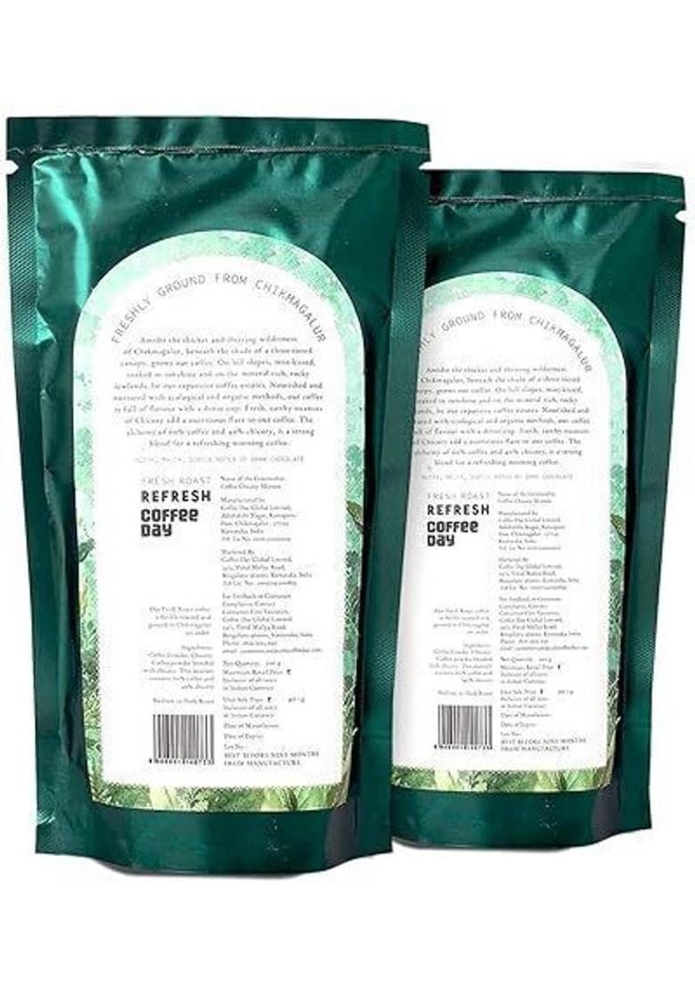 Cafe Coffee Day Refresh (60% Coffee, 40% Chicory) Premium Instant Filter Coffee Powder Roast & Ground Coffee (2 X 200 G)