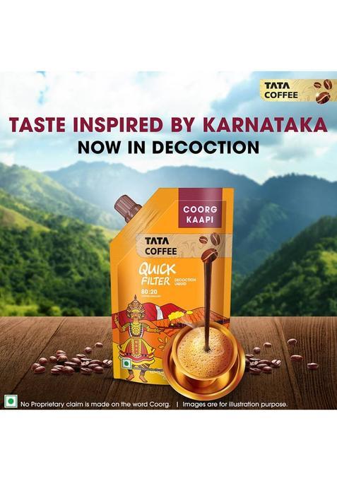 Tata Coffee Coffee Decoction Liquid Coorg Kaapi, Filter Coffee Like Experience, Easy To Make Filter Coffee (200 Ml, Chicory Flavoured)
