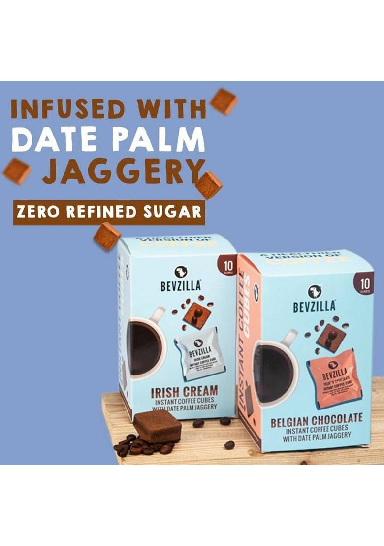 Bevzilla 10 Instant Coffee Cubes With Organic Date Palm Jaggery