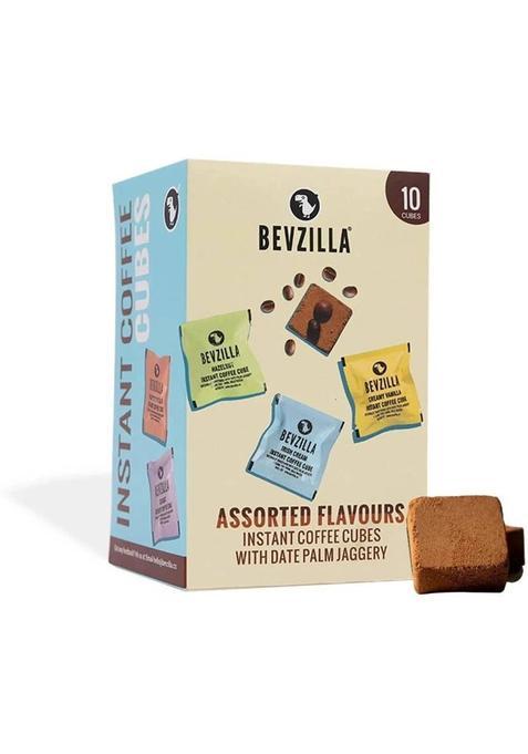 Bevzilla 10 Instant Coffee Cubes With Organic Date Palm Jaggery - Assorted(Pack Of 10) Instant Coffee&nbsp;&nbsp;(10 X 10 G, Assorted Flavoured)