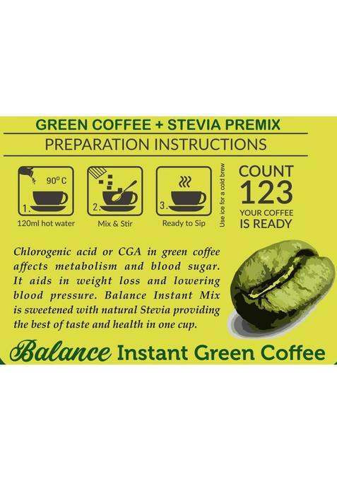Balance Green Coffee Premixed With Stevia Instant Coffee (2 X 20 G, Green Coffee Flavoured)