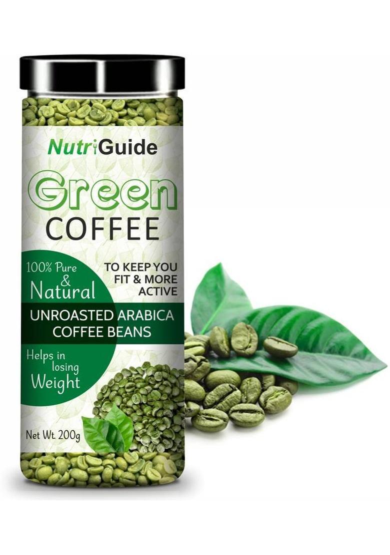 Nutri Guide Green Coffee Beans For Weight Loss(Unroasted Beans) Instant Coffee Coffee Beans (200 G, Green Coffee Flavoured)