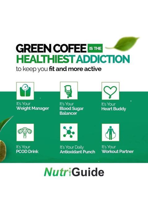Nutri Guide Green Coffee Beans For Weight Loss(Unroasted Beans) Instant Coffee Coffee Beans (200 G, Green Coffee Flavoured)
